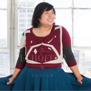 Elhoffer Designs Mandalorian cropped cardigan